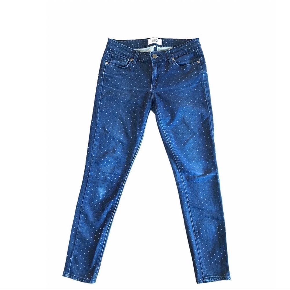 Paige Denim Polka Dot Verdugo Ankle Jeans
